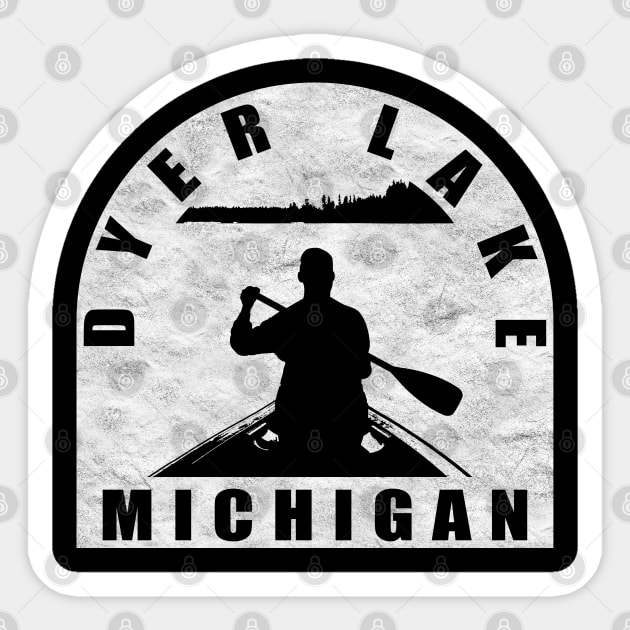 Dyer Lake Canoeing Michigan Sticker by BirdsEyeWorks